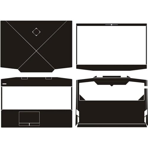 Carbon fiber Laptop Sticker Skin Decal Cover Protector for HP Omen 15 (2019) 15-DH0006TH 15.6"