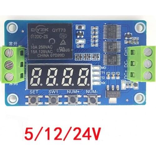 New FRM01 DC 5V/12V/24V 1- Channel Multifunction Relay Module Loop Delay Timer Switch Self-Locking Timing Module