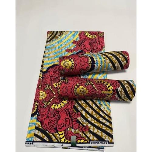 New African Print Wax Fabric Cotton Material Ankara Gold Prints Tissu Stuff Good Quality Pagne For Sewing Wedding Dress 1-37