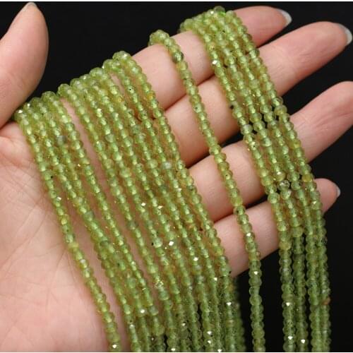 New Style Natural Stone Bead Section Olivine Small Loose Beads For DIY Jewelry Making Necklace Bracelet Earrings Accessory