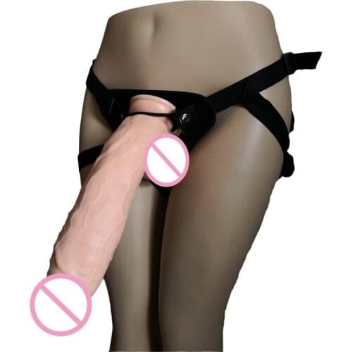 Big Dildos huge dildo strap on realistic soft penis suction cup harness leather pants sex toy for lesbian women realistic dildo