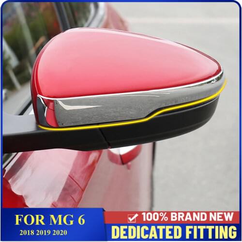 Fit For MG6 MG 6 2018 2019 2020 ABS Chrome Side Door Rear View Mirror Cover Trims Stickers Car Accessories