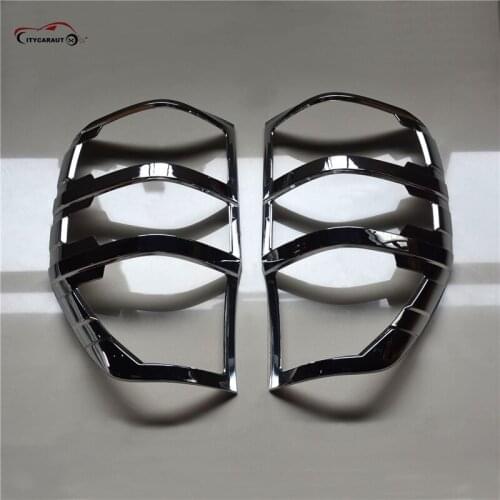 Fit for for ranger 2017 accessories ABS matte chrome tail light covers trim for T6 T7 2012-2017 car styling rear lamp cover