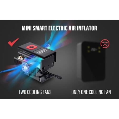 Portable Tire Inflator 2500mAh Electric Air Pump Handheld Air Compressor Rechargeable Lithium Battery T3EF