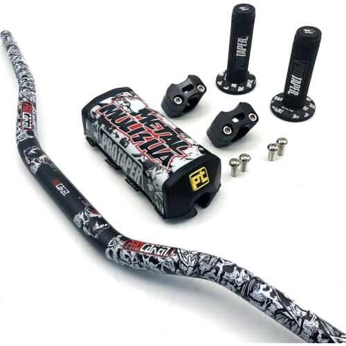 1-1/8" Handlebar with Bar Pads PRO handle Grips For Kayo BSE CRF KLX Parts Motorcycle Dirt Pit Bike ATV Quad Racing Bike