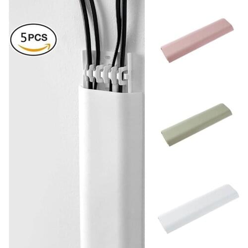 30cm Self-adhesive Cable Organizer Storage Cord Duct Cover cable Duct Clip Computer Cable Clamps Wall Wire Harness Cable Fixed