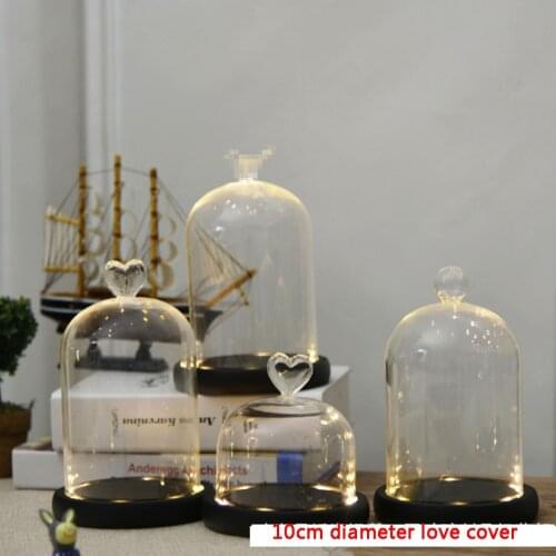 DIY Beauty and the Beast Red Rose in a Glass Dome on a Wooden Base for Valentines Gifts LED Rose Lamps Christmas