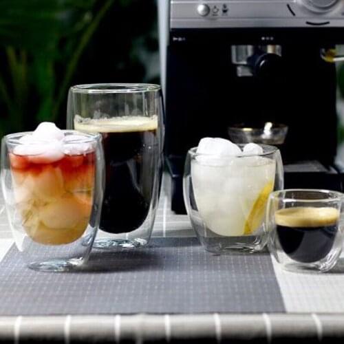 6Pcs 80ml 2.7oz Glass Double Walled Heat Insulated Tumbler Espresso Tea Cup capacity is perfect for serving espresso or spirits