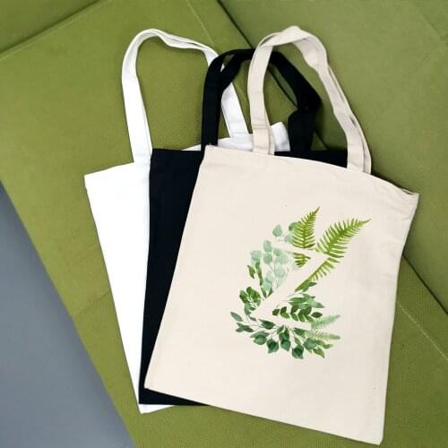 Summer Letter Flower Women Bag Canvas Kpop Fashion Ins Casual Large Capacity Reusable Shopping Tote Harajuku Fun Shoulder Bags