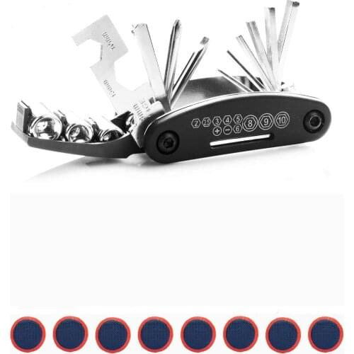 Bike Bicycle Multi Tool 16 in 1 Multi-Function Steel Cycling Mechanic Repair Tool Kit Set for Repairing Bicycle Fast Folding
