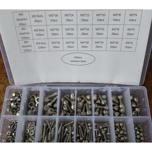 Inner-hexagon Cup Head Bolt Suit M3 M4 M5 304 Stainless Steel Cheese Head Inner-hexagon Screw Suit 500 Grain