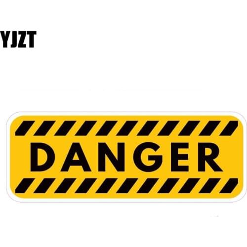YJZT 16.8CM*6CM Danger Warning Reminding Decals Of The Car Sticker Personality PVC 12-0386