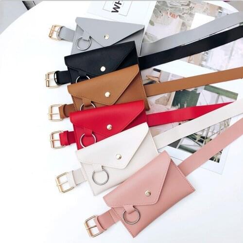 2020 Fanny Pack Women Belt Bag Leather Waist Bag Fashion Womens Pure Color Ring PU Messenger Shoulder Chest pochete homem