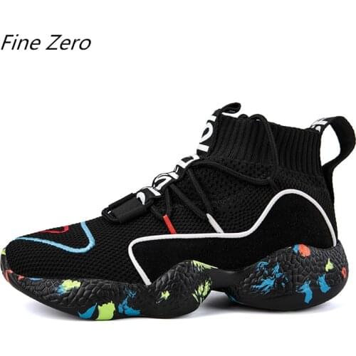 Fine Zero Unisex Brand 2021 Breathable Mesh Women Casual Shoes Vulcanize Female Fashion Sneakers Lace Up High Leisure Footwears