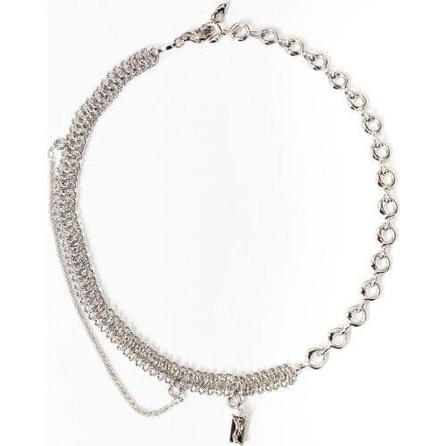 Venom multi-layer tassel Ruby Necklace womens snake bone chain fashion punk Spider Necklace neck jewelry