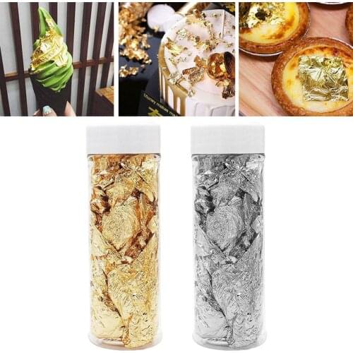 Gold Foil / Silver Foil 2g Canned Food Decoration Edible Grade Cake Ice Cream Western Food Baking Decoration Wholesale