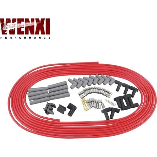 10m / set Spark Plug Wires Spiral Core 8.5mm Red For Chrysler Hemi Pro Stock For Ford Dodge Set WX-SSC01