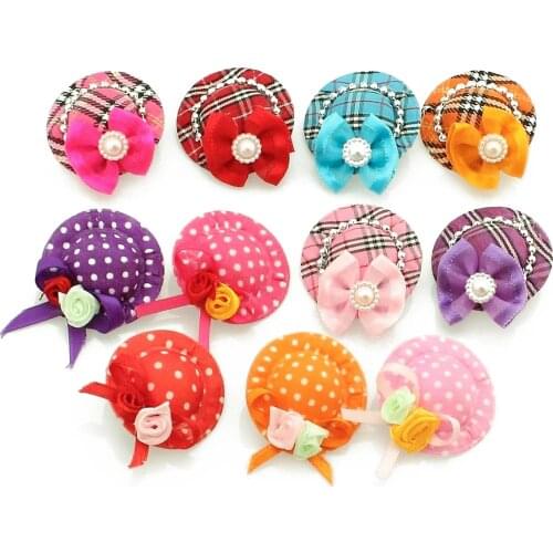 100PC/Lot Dog Accessories Hat Design Small Dogs Clips Princess Dog Grooming Hairpins Pet Supplies