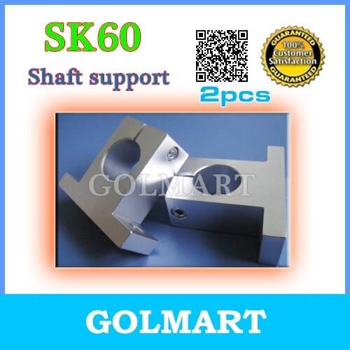 2pcs SK60 SH60A 60mm Aluminum Linear Motion Bearing Slide rail shaft guide Support Socket Stand