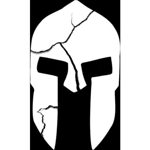 Car sticker decoration motorcycle Decal Spartan helmet alien war helmet king of war decoration accessories PVC, 20cm * 10cm