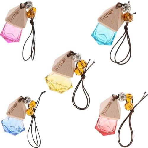 5.5ml Car Perfume Bottle for Essential Oils Air Freshener Auto Ornament Car-styling Perfume Pendant Wind Chimes Hanging Decor