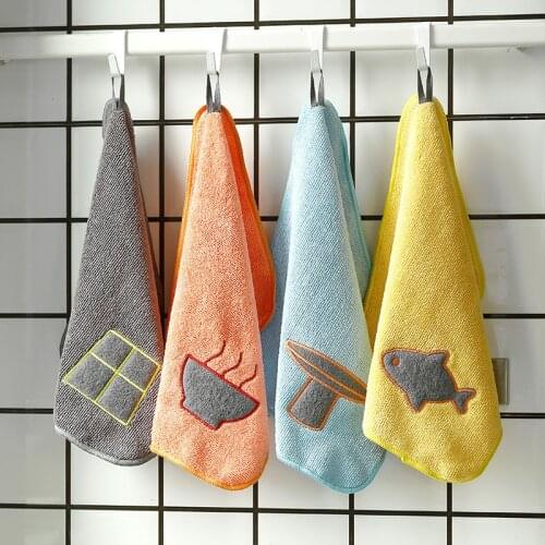 Household Super Absorbent Cleaning Cloth Rag Microfiber Kitchen Towel For Dish Washing