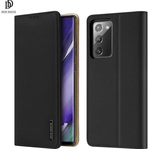 DUX DUCIS WISH Series Genuine Leather Wallet Flip Case Cover for SAMSUNG Galaxy Note8 Note9 Note10 Note 10+ Note 20 Note 20Ultra