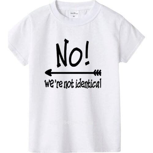 Baby clothes Yes We Are Twins yes No We Are Not Identical White Kids Tshirt Twins BabyBoys Girls Birthday Gift Twin Clothing