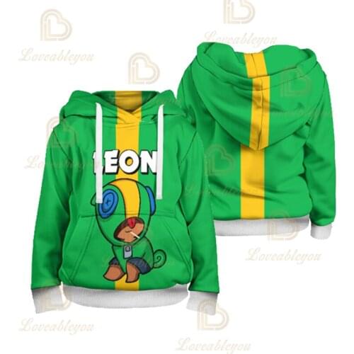Christmas Gifts Kids 100cm - 160cm Leon Childrens Sweatshirt 3D Game Stars Leon Hoodie Anime Hoodie Sweatshirts