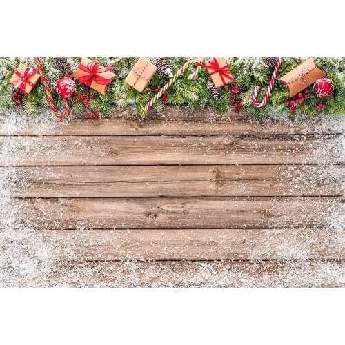 Christmas Wood Board Backdrop Photocall Photo Booth Studio Photography Background Brown Rustic Noel Snowflake Portrait Banners