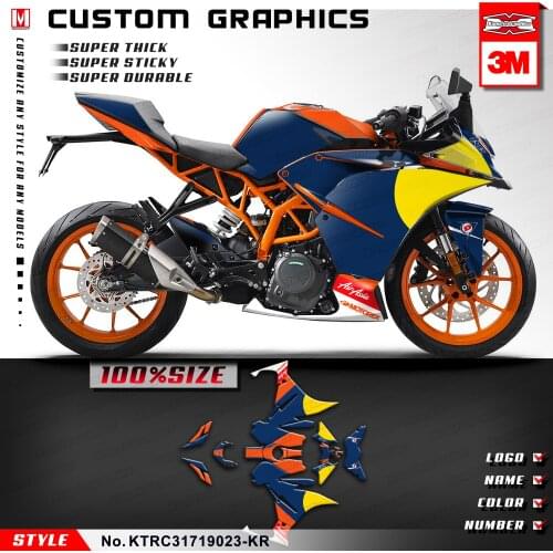 KUNGFU GRAPHICS Waterproof Vinyl Decals PVC Sticker Kit for RC 125 200 250 390 2014 2015 2016 2017 2018 2019 2020, Customizable