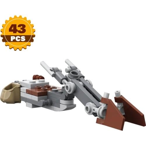 Moc Mandalorianed Suspension Motorcycle Movie Series Scout Soldier Mounts Building Block Model Children Boy Toy Gift