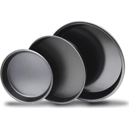 Round Pizza Plate Pizza Pan Deep Dish Tray Carbon Steel Non-stick Mold Baking Tool Baking Mould Pan Pattern 7 8 9 inch