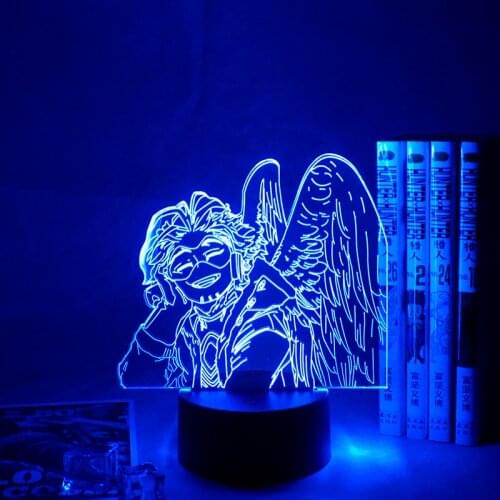 Hawks Lamp Anime My Hero Academia Hawks Led Night Light for Bedroom Decor Child Kids Birthday Manga Gadget Gift Dropshipping