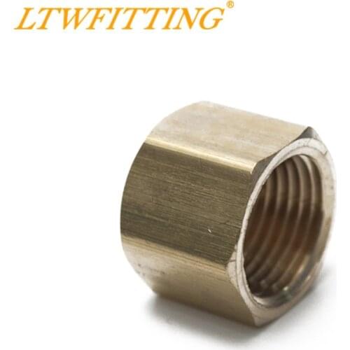 LTWFITTING Brass Pipe Cap Fittings 3/8" NPT Air Fuel Water Boat