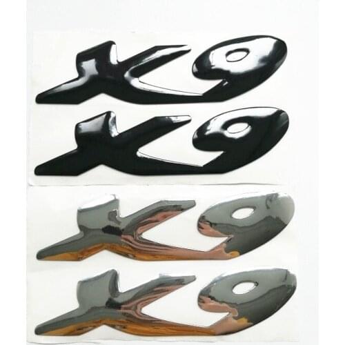Motorcycle 3D Sticker Decal for PIAGGIO X9 Silver Black