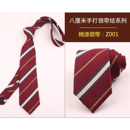 Mens formal wear business stripe wedding groom cotton polyester blended 8CM custom shop suit red black tie fashion