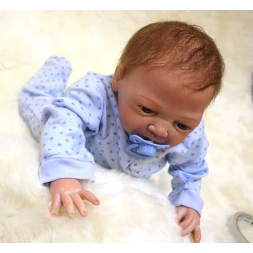 Soft silicone reborn baby boy dolls 20" fake baby reborn babies for children gift sleeping doll toys bebes reborn bonecas