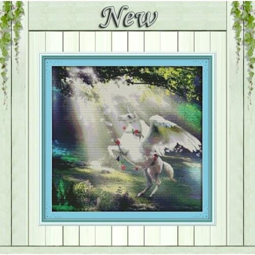 The keeper of the Forest horse fairy decor counted printed on canvas DMC 11CT 14CT kits Cross Stitch embroidery needlework Sets