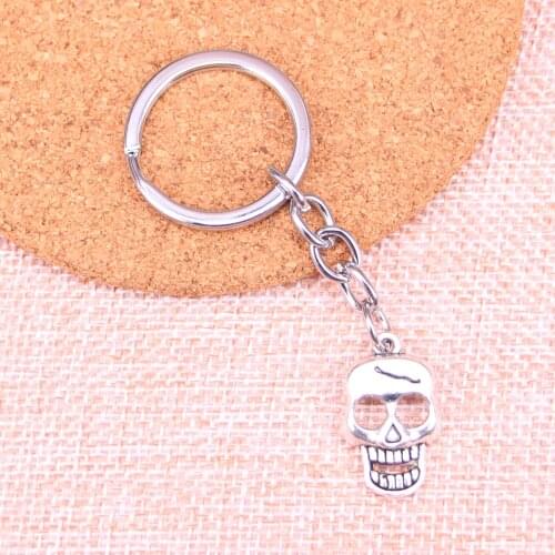 New Arrival skeleton skull Charm Pendant Keychain Key Ring Chain Accessories Jewelry Making For Gifts