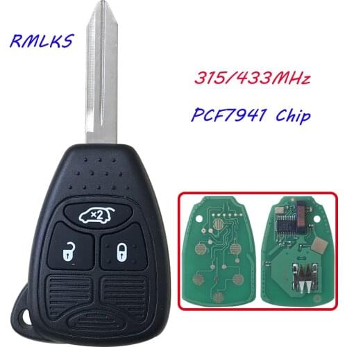 New Remote Key Remote head Car key 3 button 315Mhz/434 Mhz for Dodge JCUV For Jeep Compass For Chrysler 300C 04589199AC