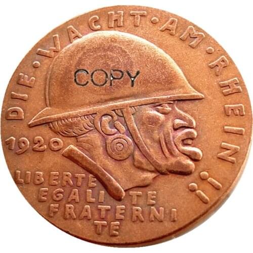 Germany 1920 Commemorative Coin The Black Shame Medal 100% Copper Rare Copy Coin