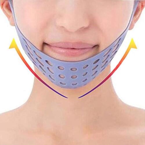 3Colors Multifunctional Professional Sleep Silica Gel Mesh Design Breathable Thin Facial Bandage For Women Lift Face Care Tool