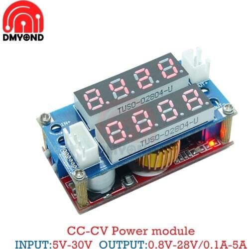 5A Adjustable CC CV Step Down Charge Module Digital LED Voltmeter Ammeter Display LED Driver for Arduino Constant current