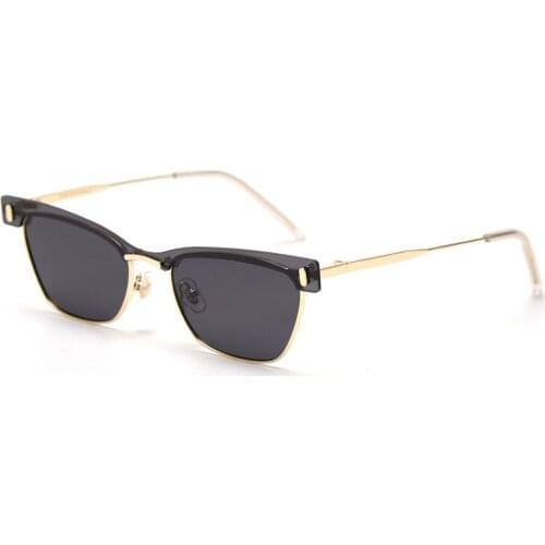 Veshion Metal Gold Square Frame Sunglasses Women Polarized Uv400 Black Retro Cat Eye Glasses for Men Yellow Summer Spring 2021