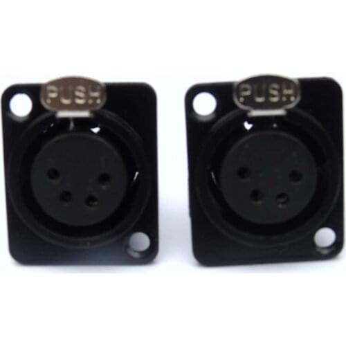 High quailty 100pcs / lot XLR 4-Pin Female Chassis Panel Socket Connector,XF4