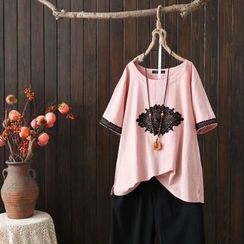 Plus size short sleeve applique tshirts and pants women sets 2021 new summer ladies 2 pieces women sets female cotton t shirts