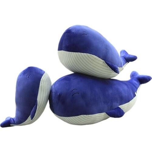 1pcs Giant Super Soft Plush Toy Sea Animal Pillow Blue Whale Soft Toy Stuffed Animal Childrens Birthday Gifts