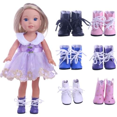 14.5 Inch Doll Shoes Boots Leather Shoes Fit 14.5 Inch Wellie Wisher Doll Our Generation Christmas Birthday Gift