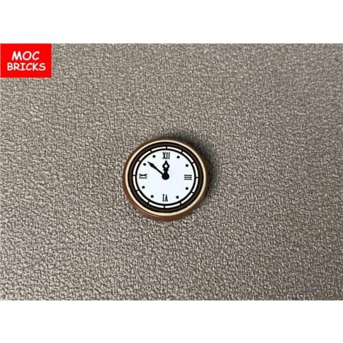 20pcs/lot Tile, Round 2 x 2 Clock with Roman Numerals Simple Pattern fit with 14769pb133 Building Blocks DIY Toys kids gifts